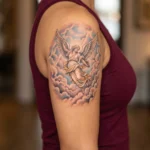 Angel Tattoo with Clouds Designs