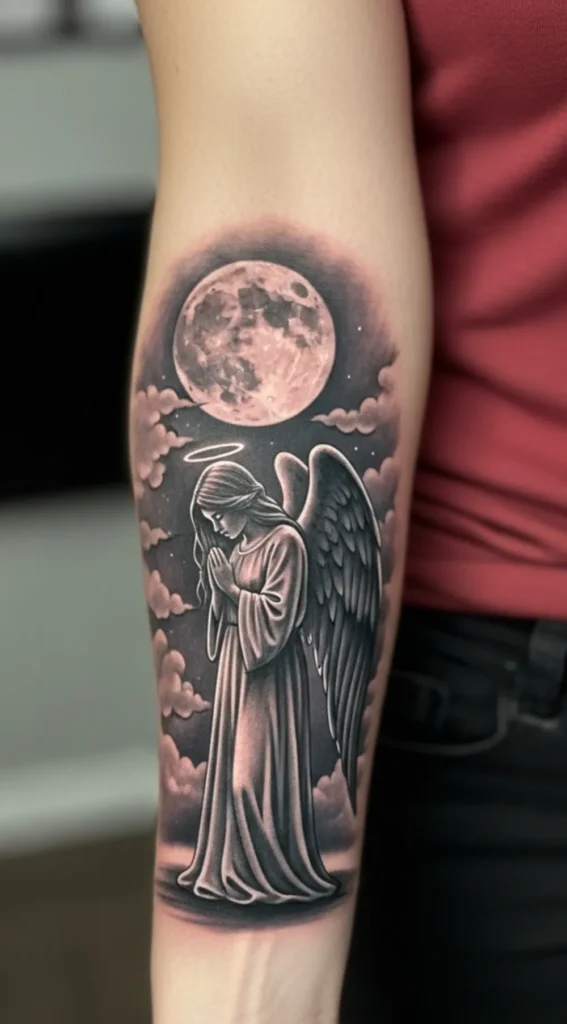 Angel Under Moonlight Sadness