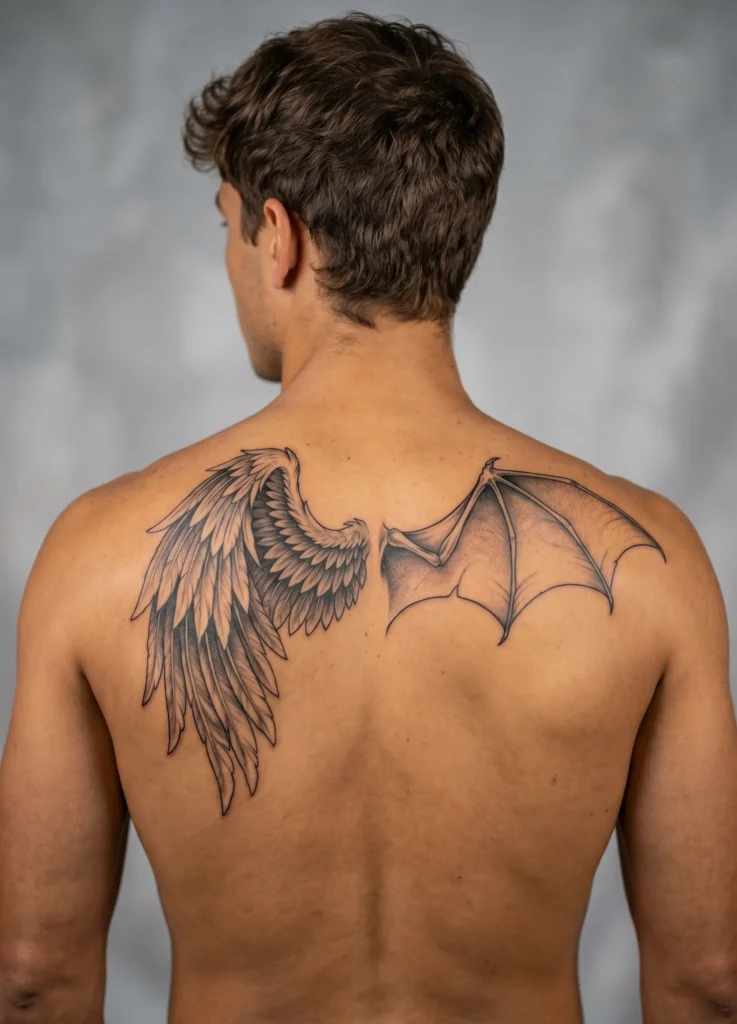 Angel Wing Feather vs Bat Wing