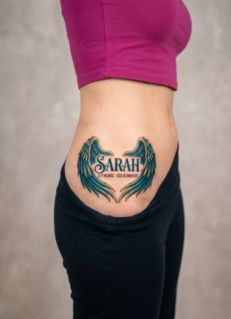 Angel Wings Around Name