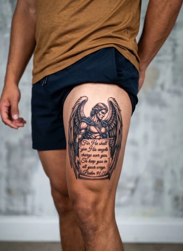 Angel and Scripture Verse Design