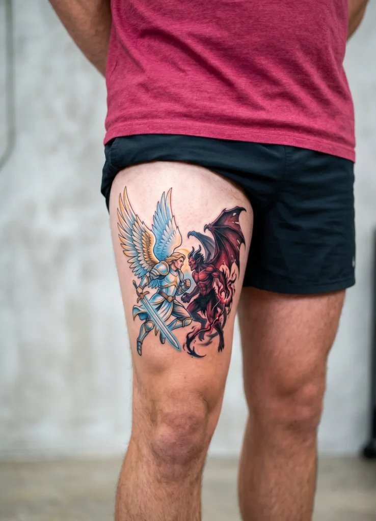 Angel vs Demon Fighting Stance 