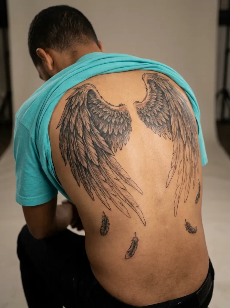 Angel with Fading Feather Wings