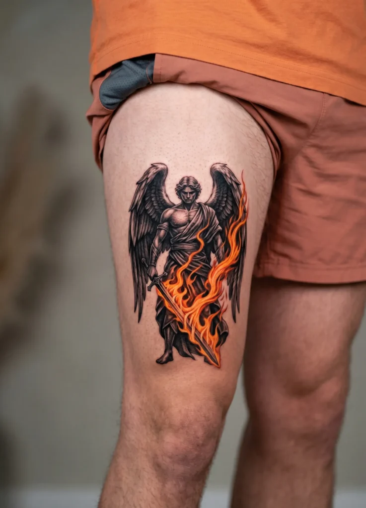 Angel with Flaming Sword