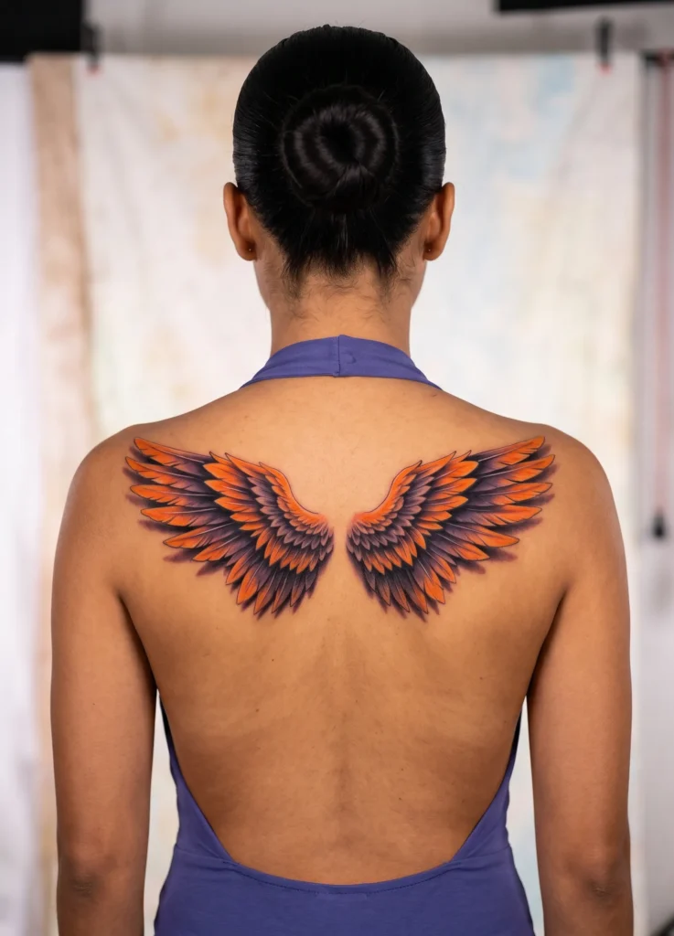 Back Wings with Shaded Depth