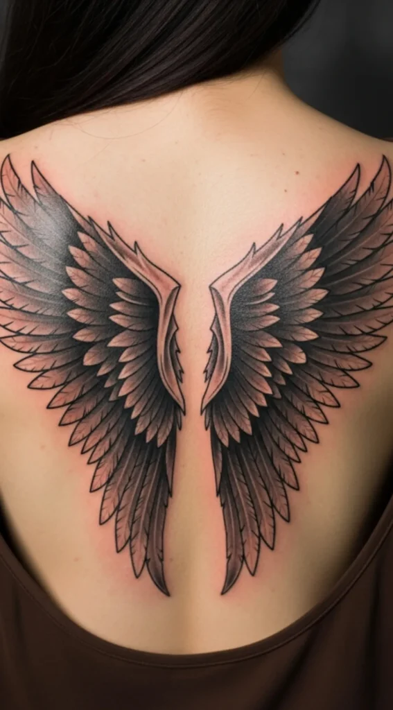 Back Wings with Sharp Feather Edges