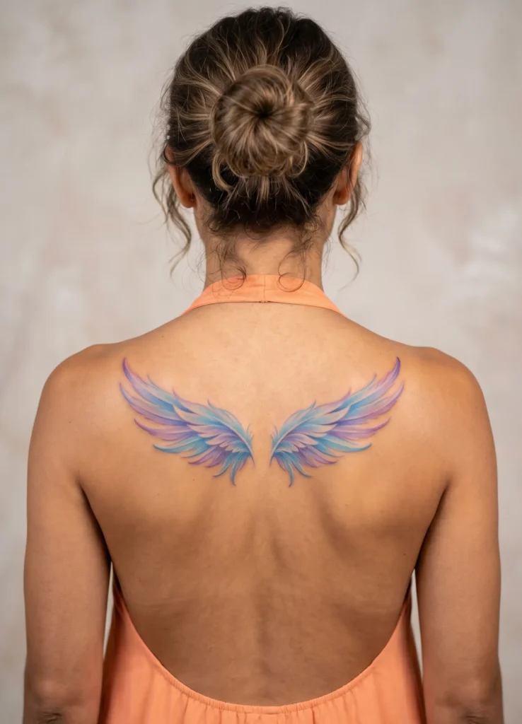 Back Wings with Soft Feather Flow