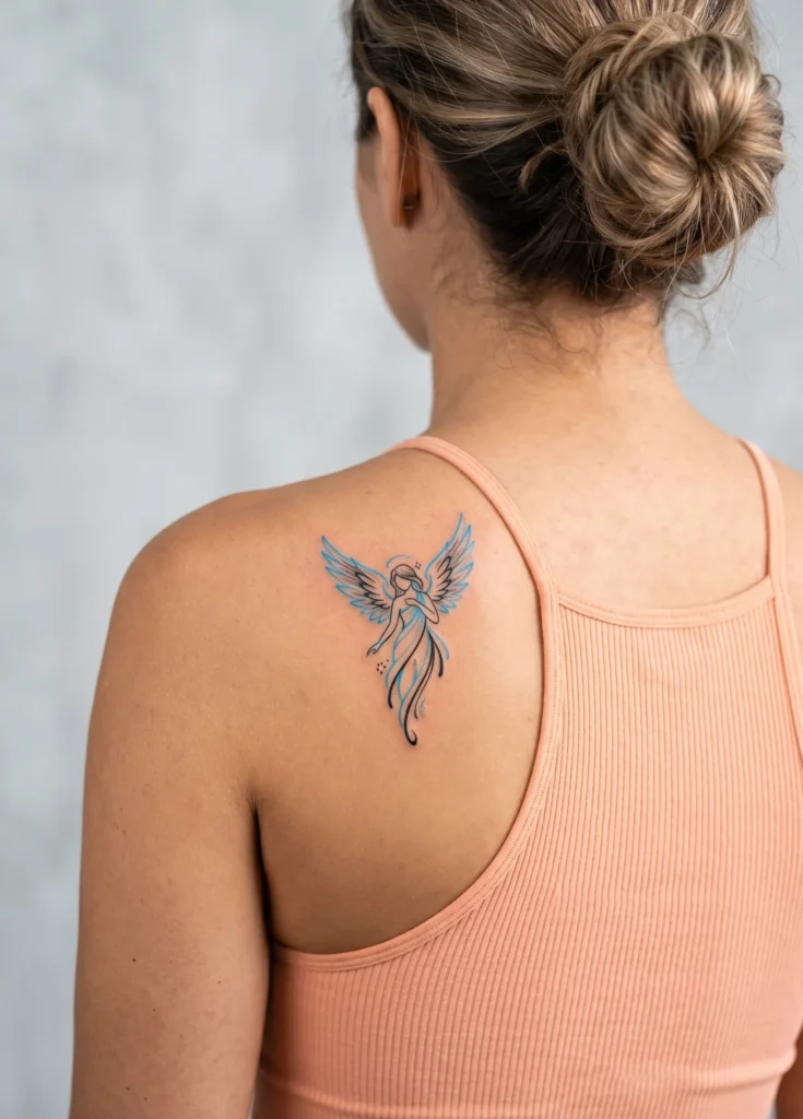 Behind Shoulder Angel Figure