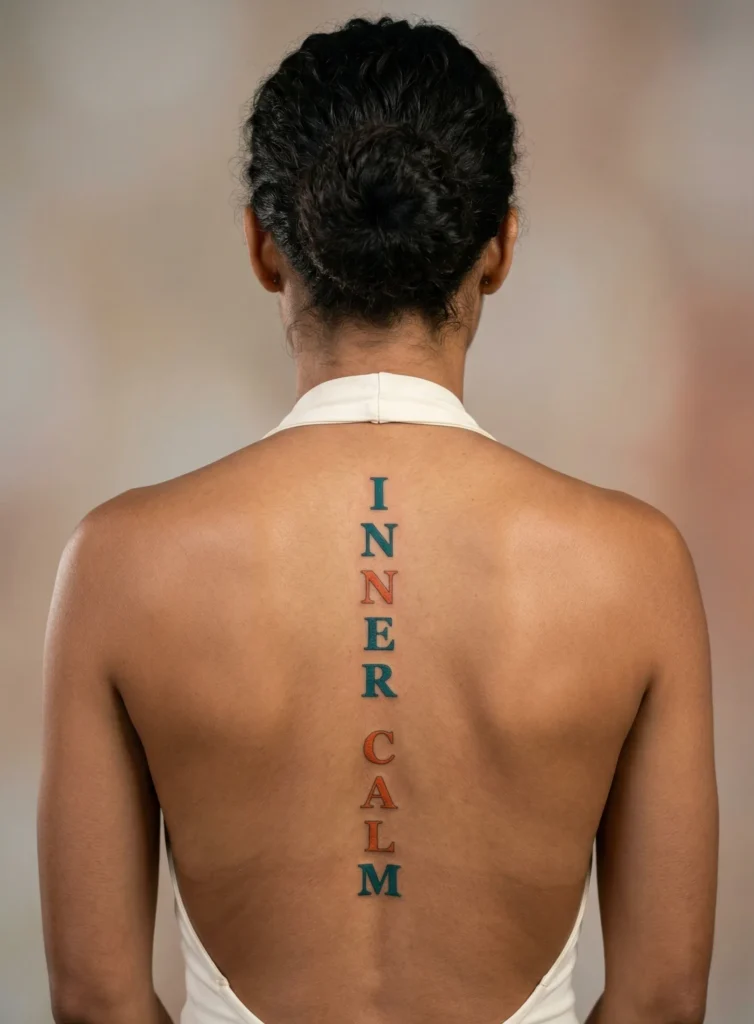 Bold Serif "Inner Calm" on Spine