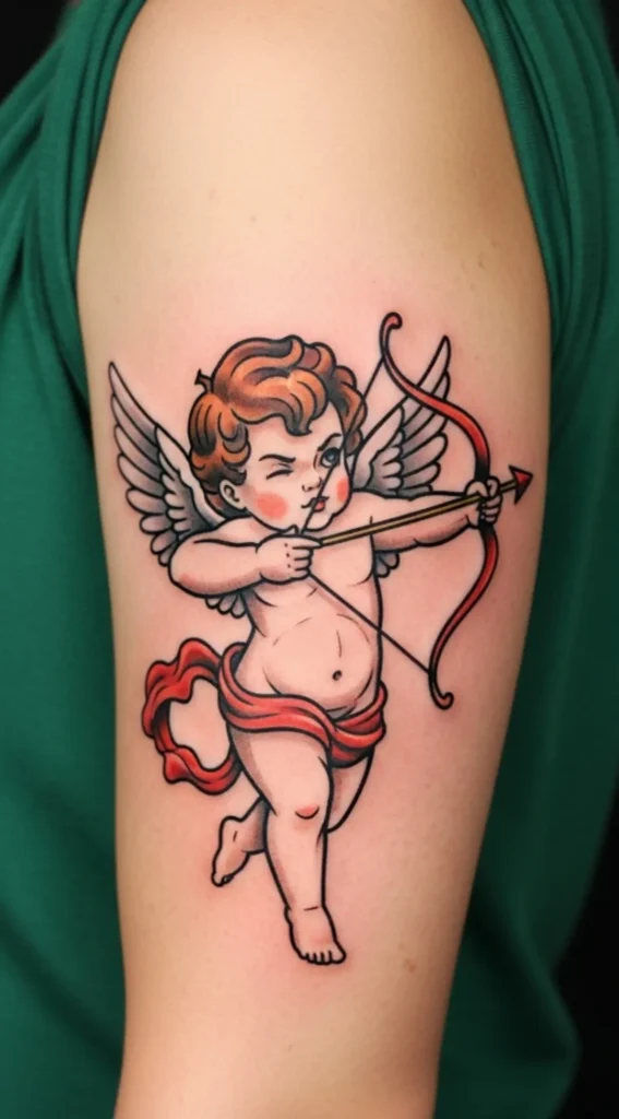 Cherub Aiming Arrow (Cupid Style Concept)