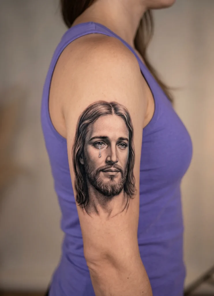 Christ with Gentle Tear Detail