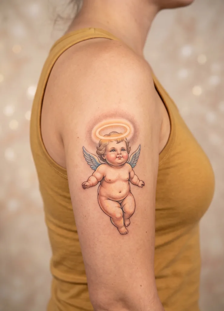 Chubby Cherub with Halo Glow