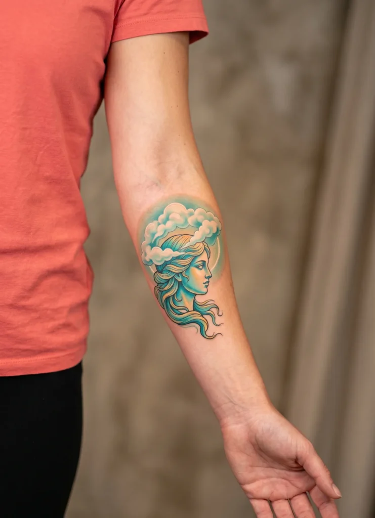 Cloud Halo Around Angel Head