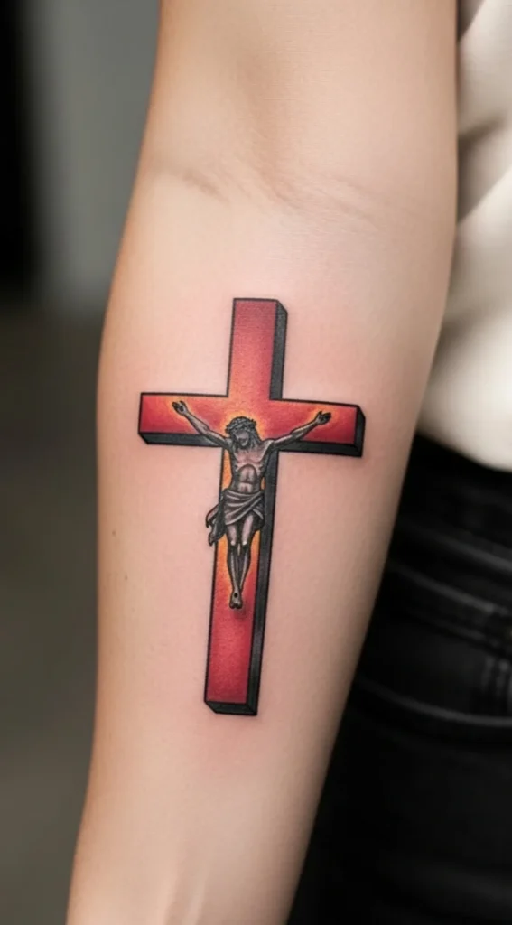 Cross with Jesus Silhouette