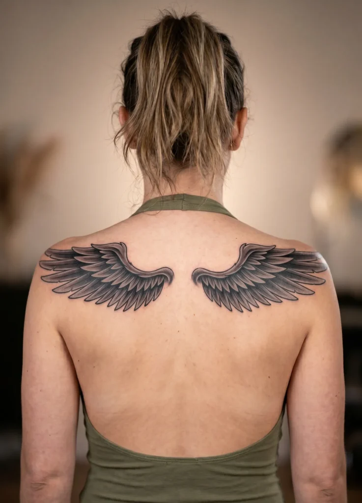 Curved Back Wings Shoulder Wrap