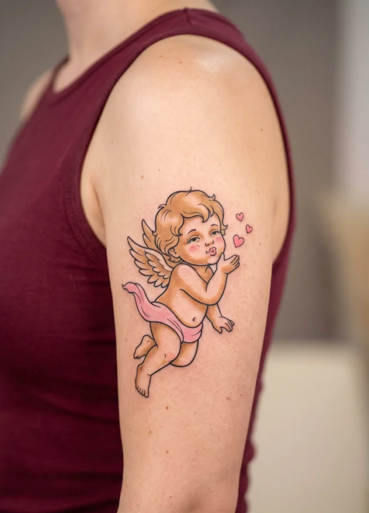 Cute Cherub Blowing Kiss