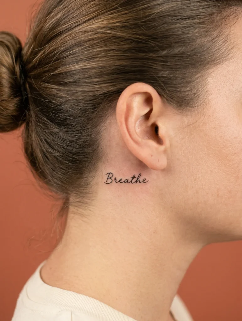 Delicate Quote Behind Ear