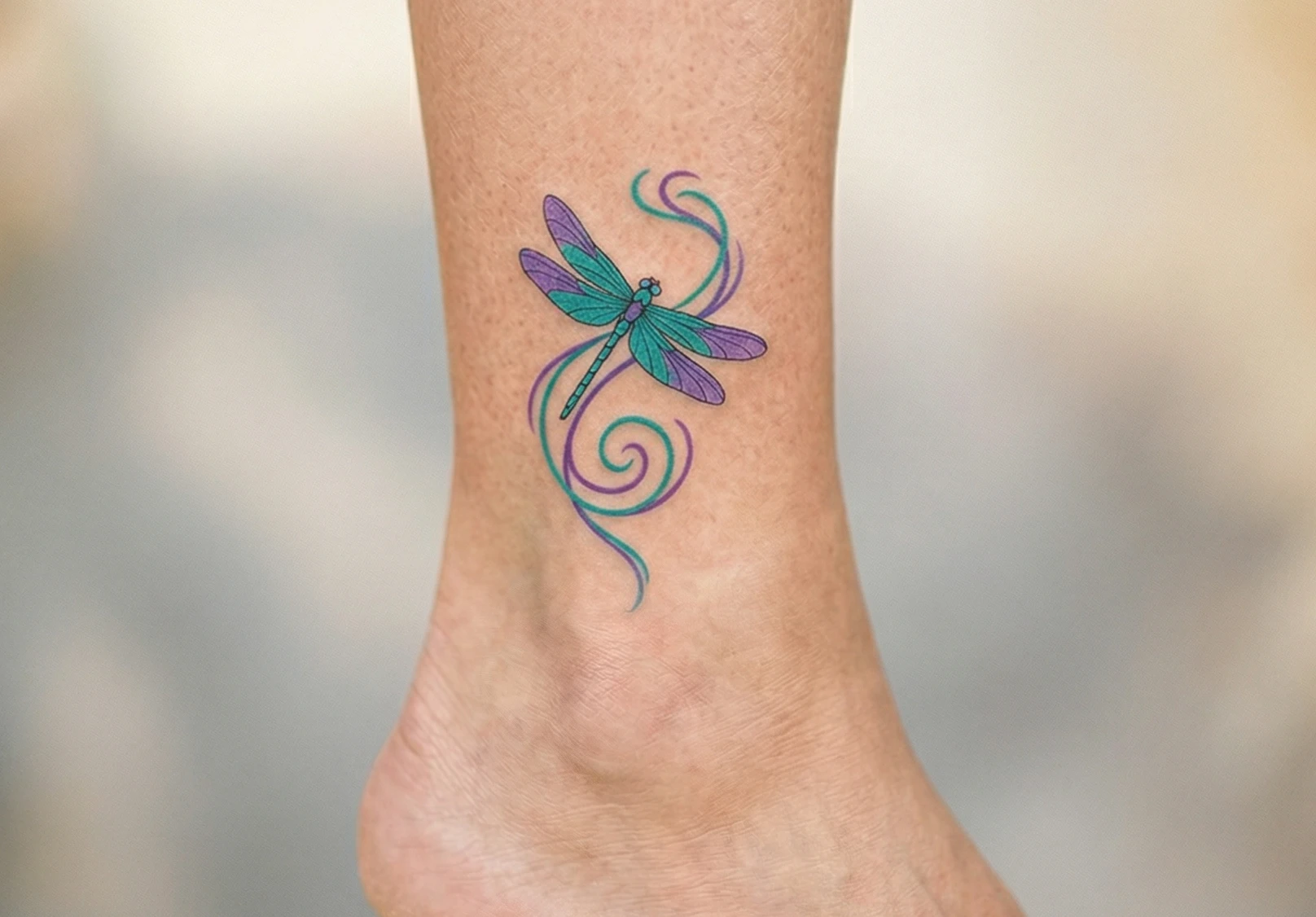 Dragonfly Ankle Tattoo Ideas