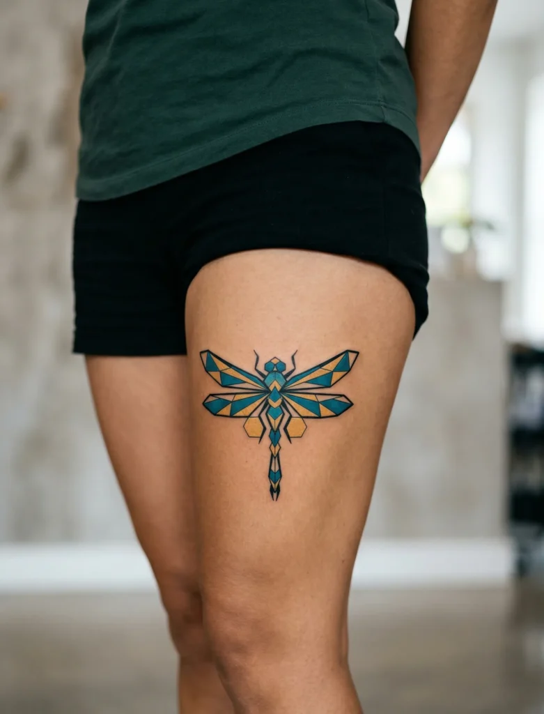 Dragonfly Formed with Geometric Shapes