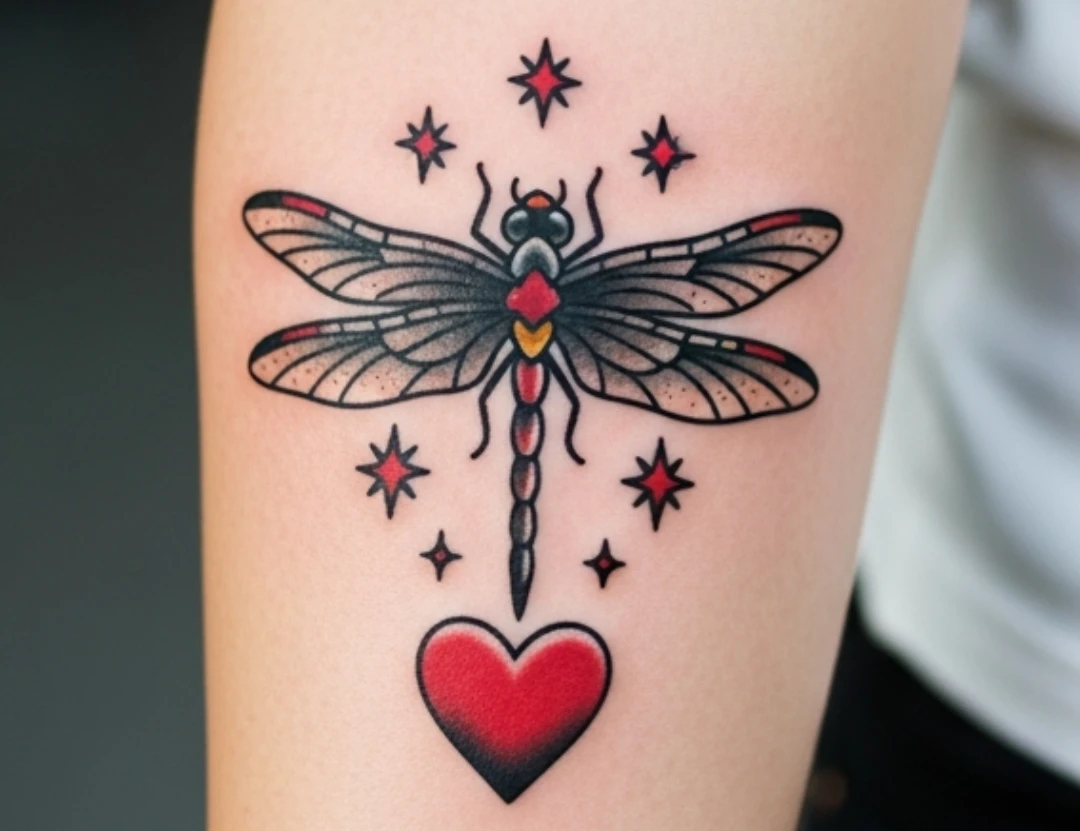 Dragonfly Traditional Tattoo Ideas