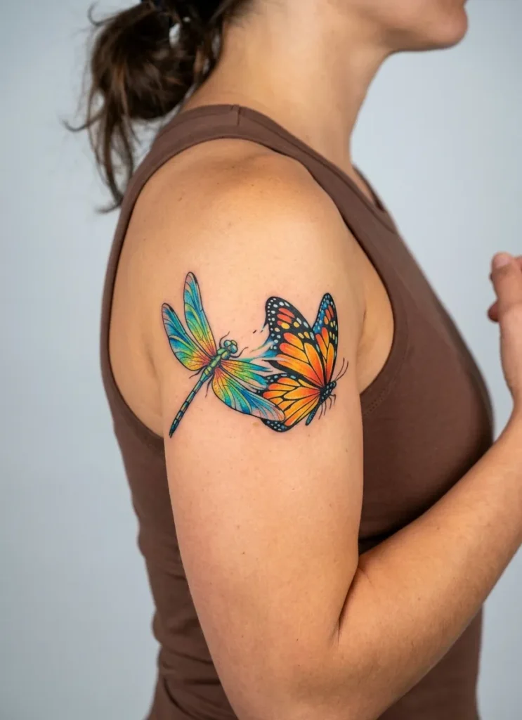 Dragonfly Transforming into Butterfly Mid Flight