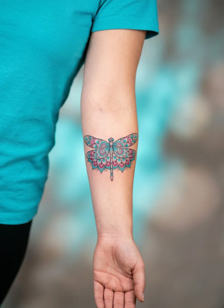 Dragonfly Wings Filled with Mandala Patterns