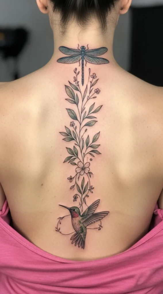 Dragonfly and Hummingbird in Vertical Spine Layout