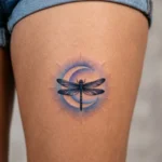 Dragonfly and Moon Tattoo Ideas