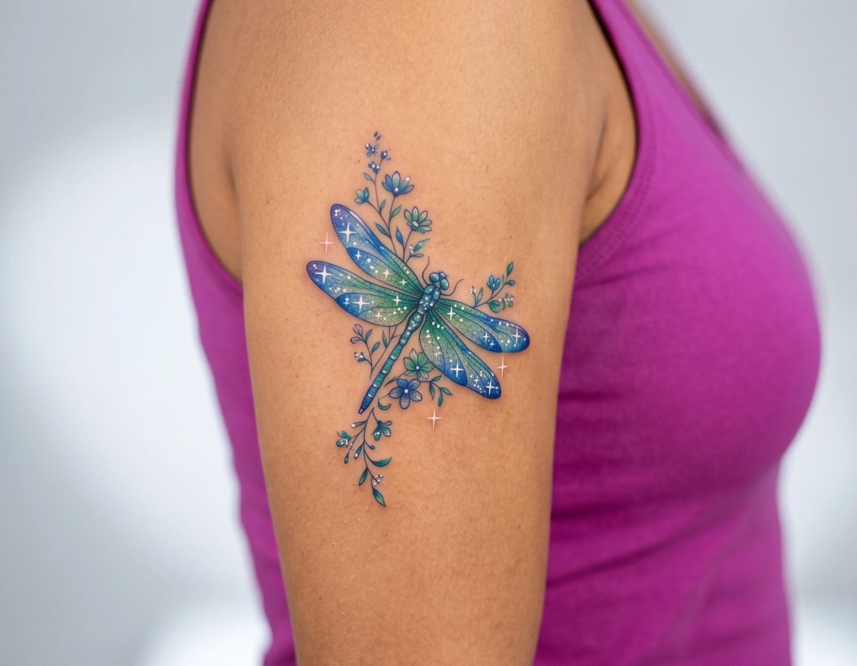 Dragonfly and star tattoo ideas