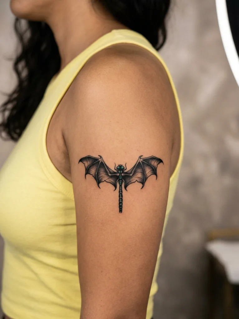 Dragonfly with Bat Style Wings