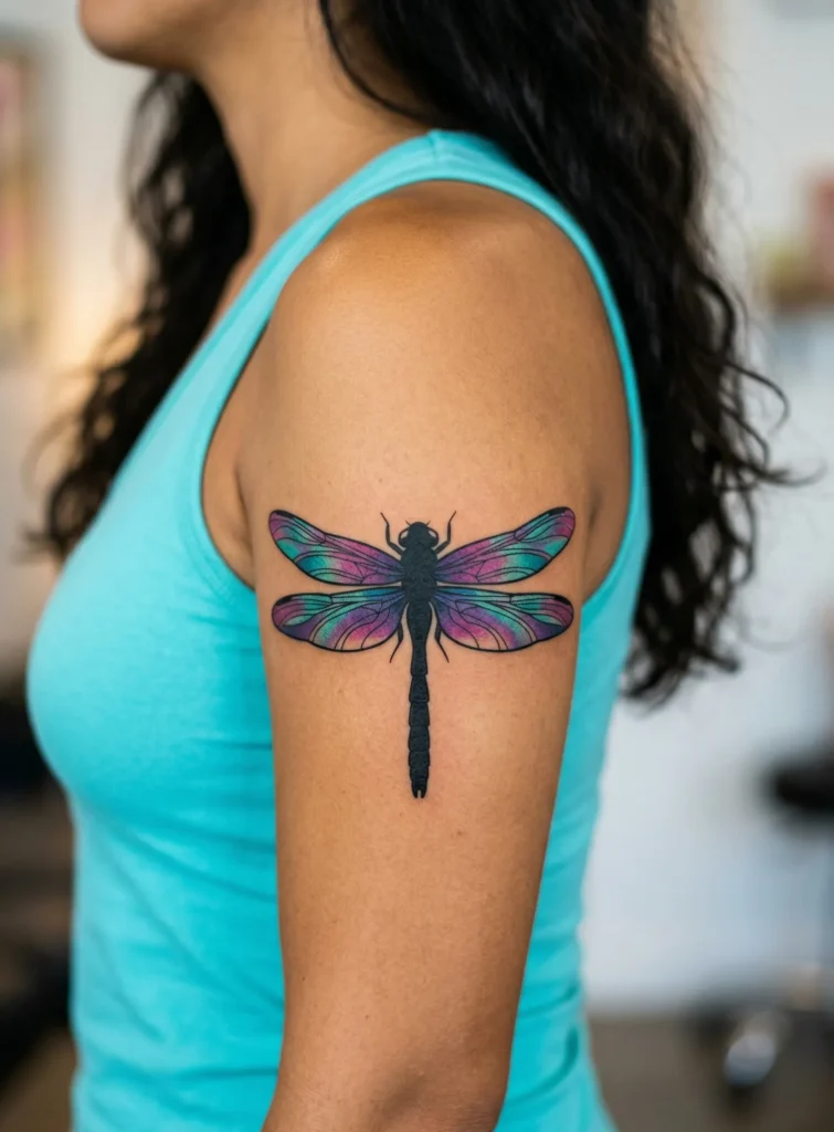 Dragonfly with Bold Black Tail