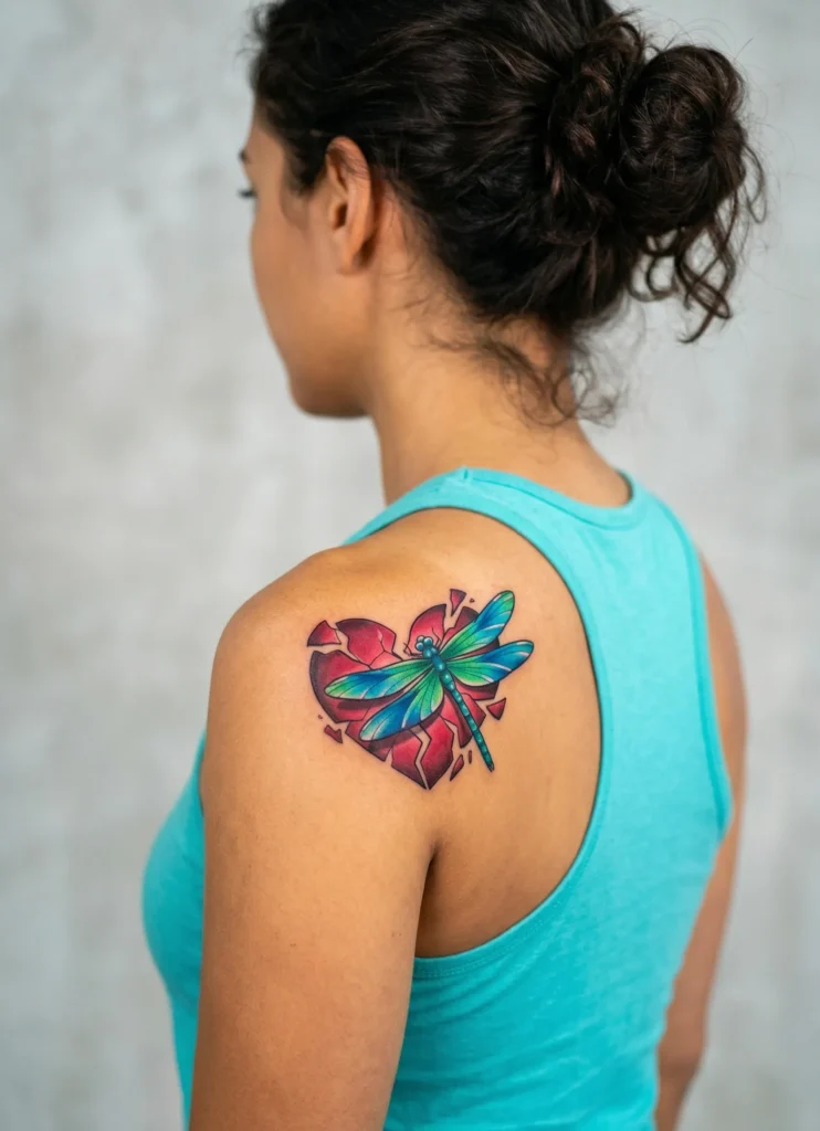 Dragonfly with Broken Heart Symbolism