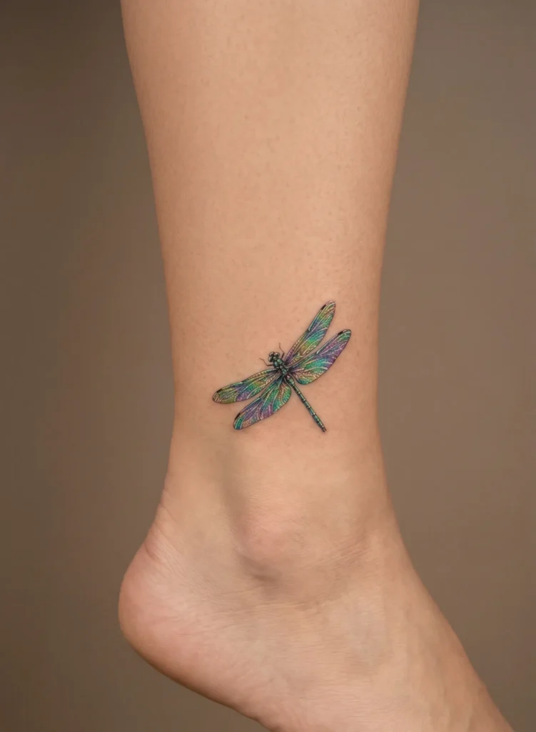 Dragonfly with Color Shifting Gradient Wings