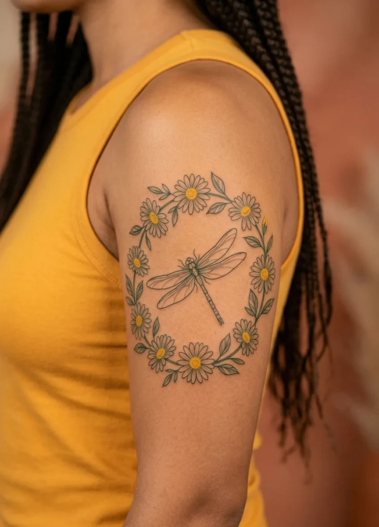 Dragonfly with Daisy Chain Design