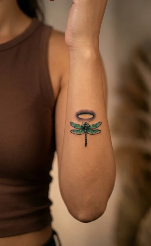 Dragonfly with Dark Halo Effect