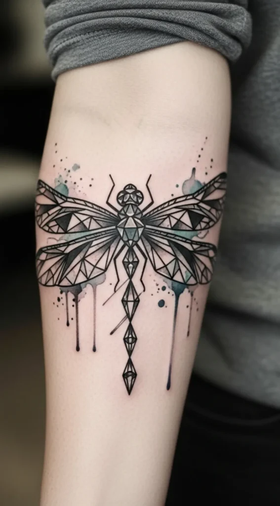 Dragonfly with Diamond Shape Wing Pattern