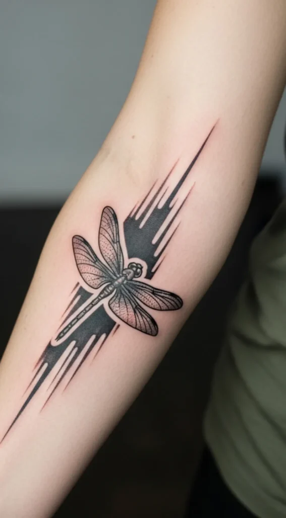 Dragonfly with Gradient Shaded Tail