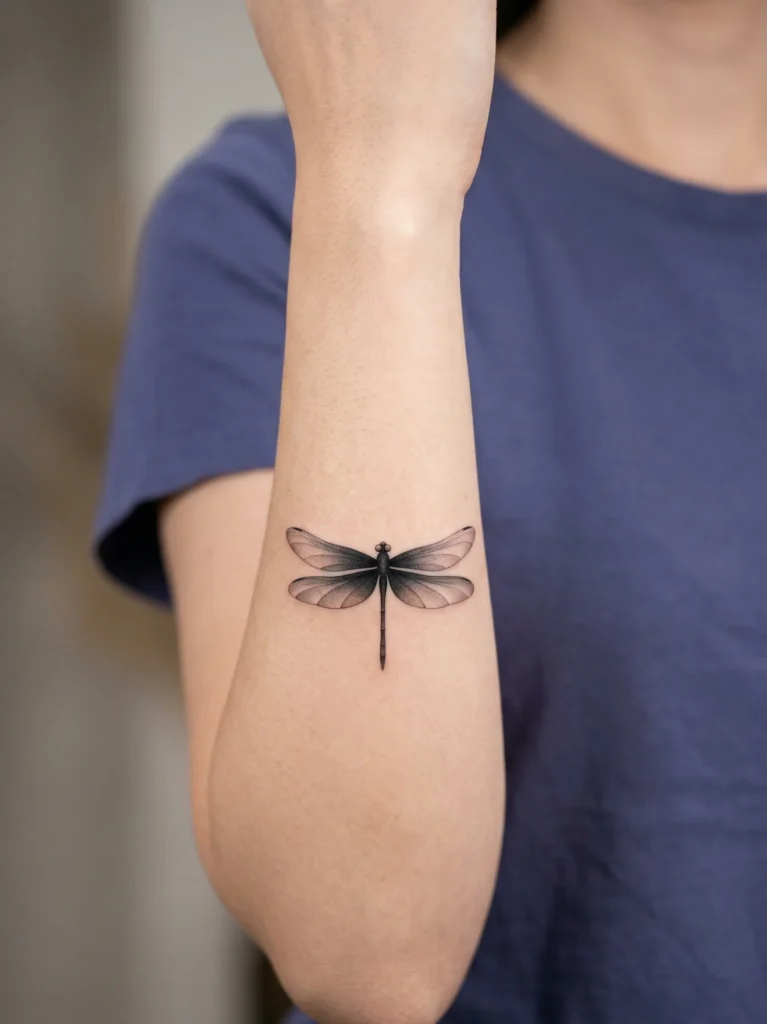 Dragonfly with Gradient Shaded Wings