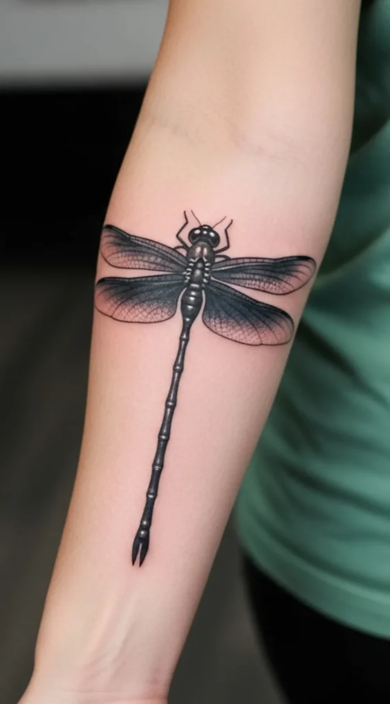 Dragonfly with Gradient Tail Shading