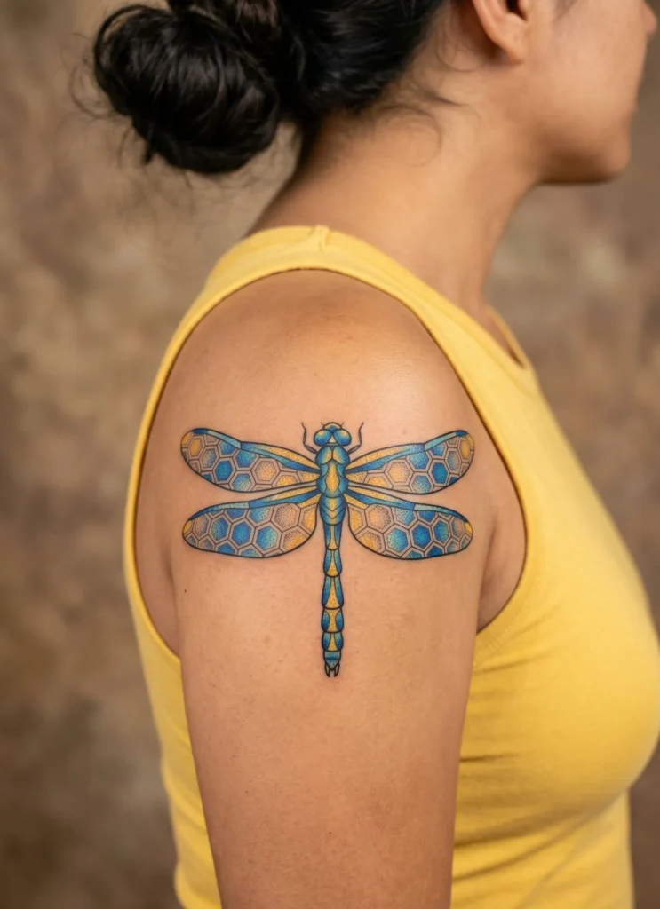 Dragonfly with Hexagon Wing Sections