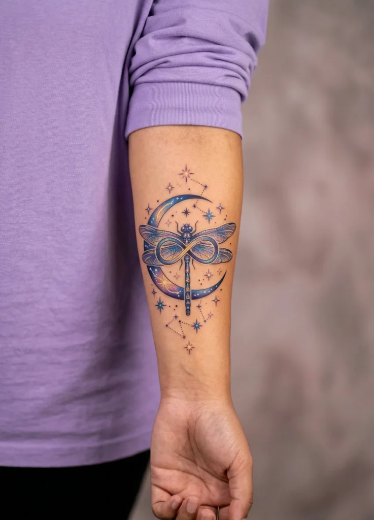 Dragonfly with Infinity Symbol Blend