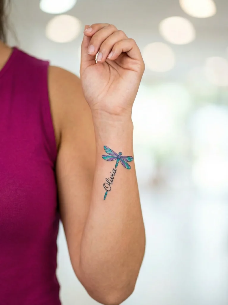 Dragonfly with Name Written on Tail