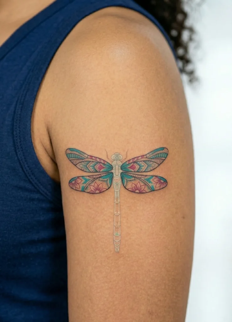 Dragonfly with Negative Space Body