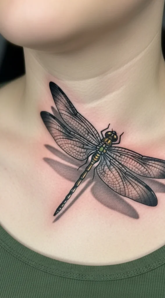 Dragonfly with Shadowed Wing Tips