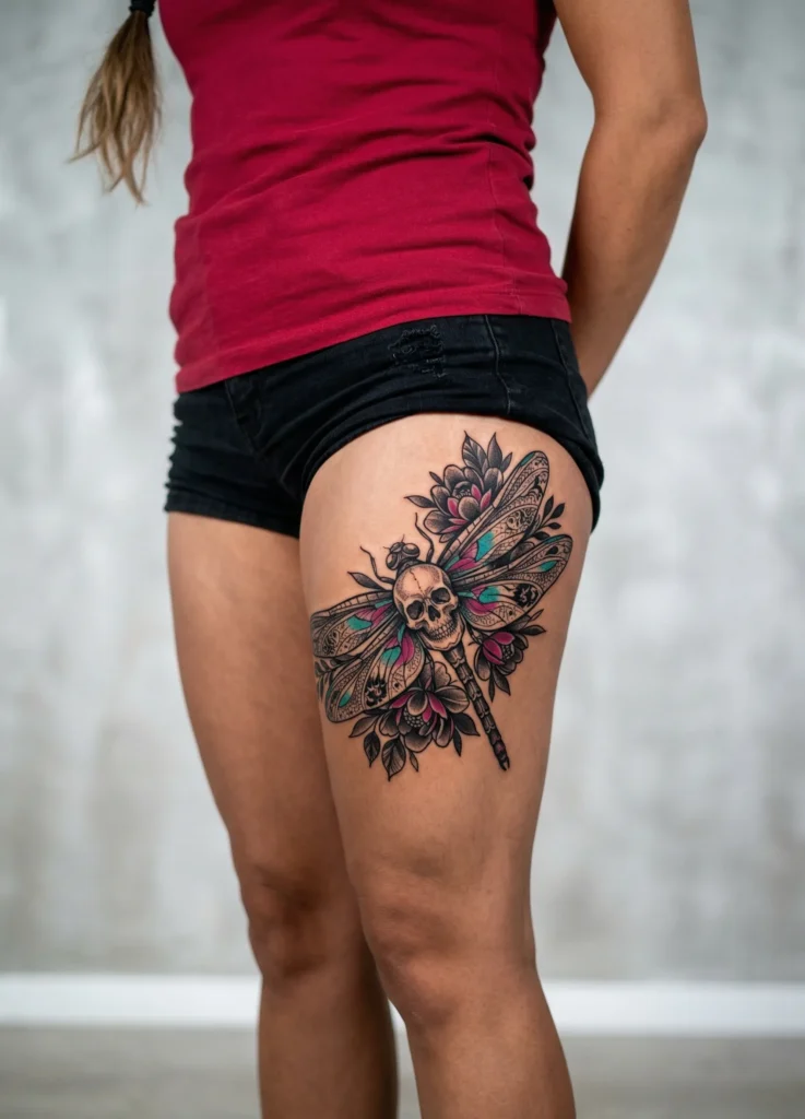 Dragonfly with Skull Fusion Concept