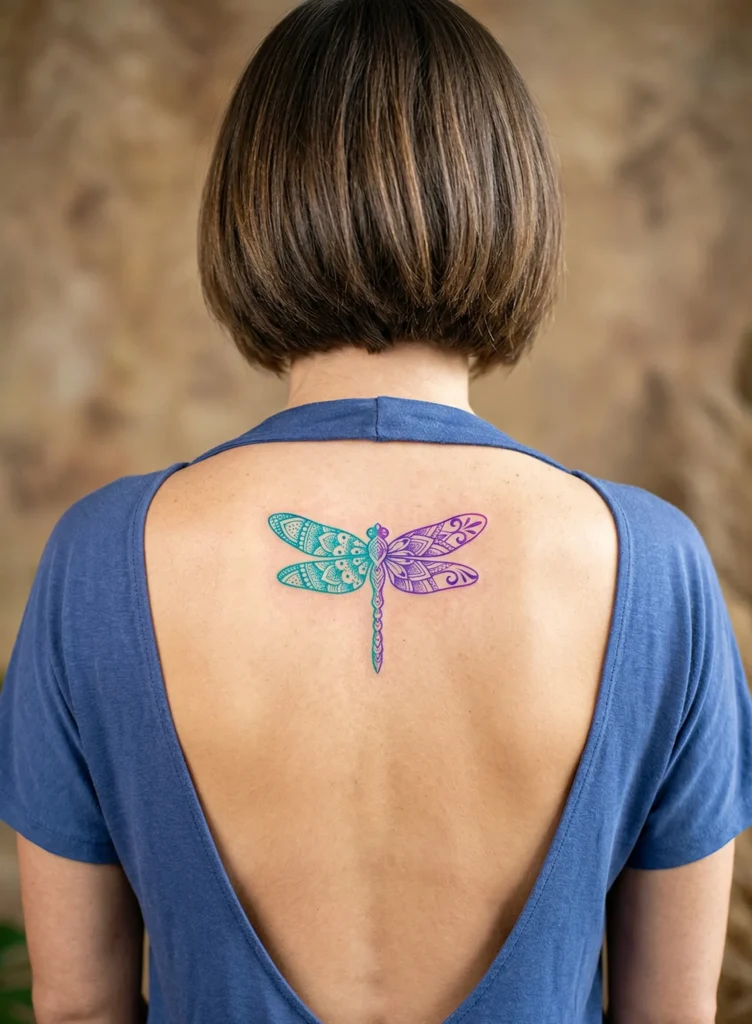 Dragonfly with Split Mandala Symmetry