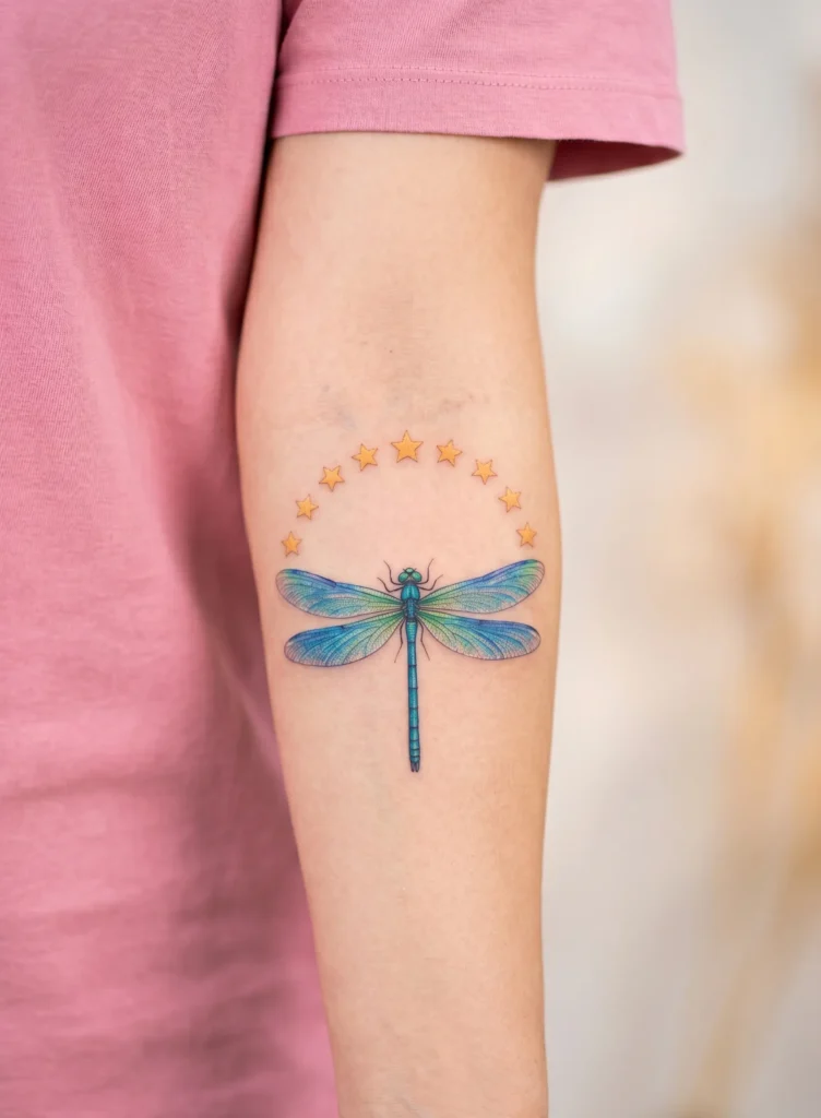 Dragonfly with Star Halo Above