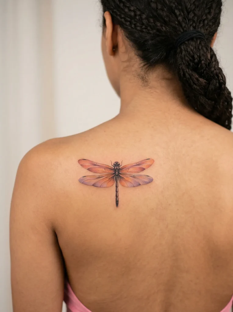 Dragonfly with Sunset Color Blend