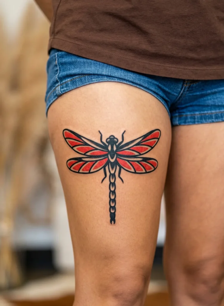 Dragonfly with Thick Wing Lines