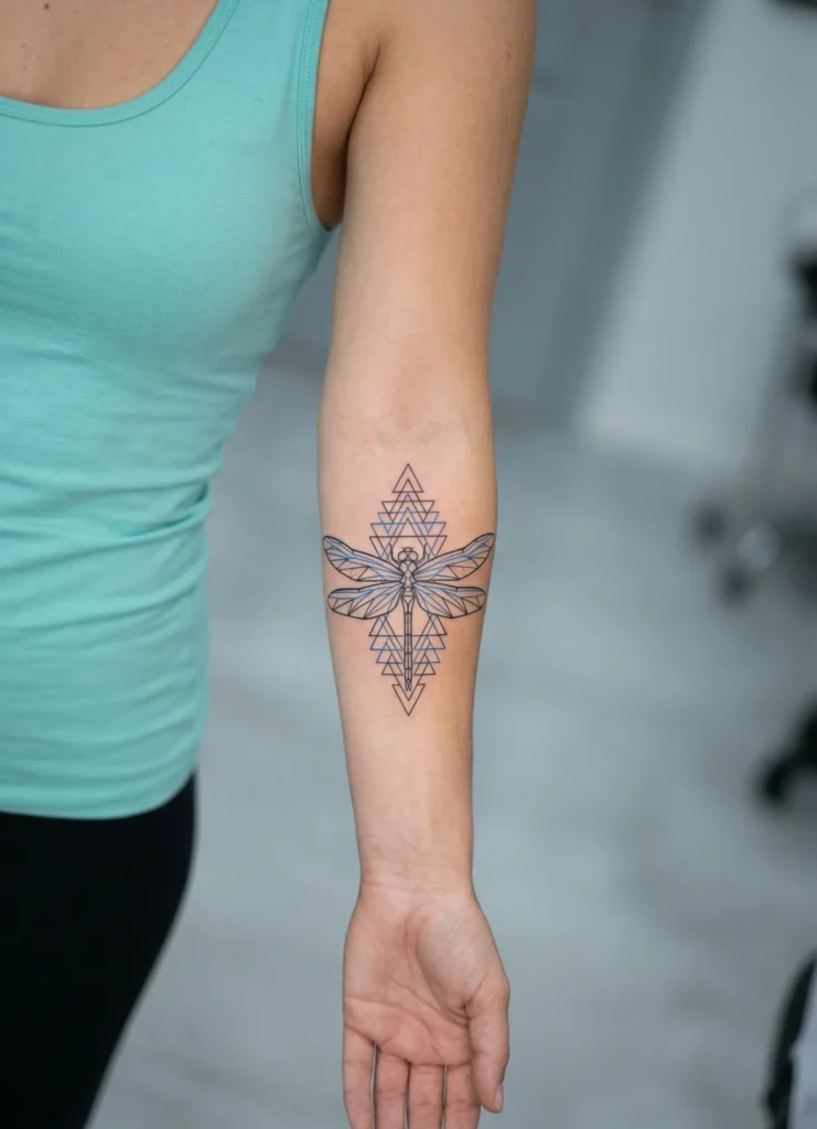 Dragonfly with Triangle Wing Patterns